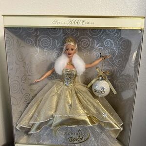 2000 Barbie Celebration Doll in Gold and White